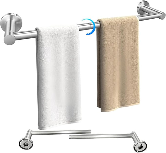 23 Inch Brushed Nickel Towel Bar, Two-Piece Assembly Design | Stainless Steel Towel Rack for Bathroom Wall Mounted