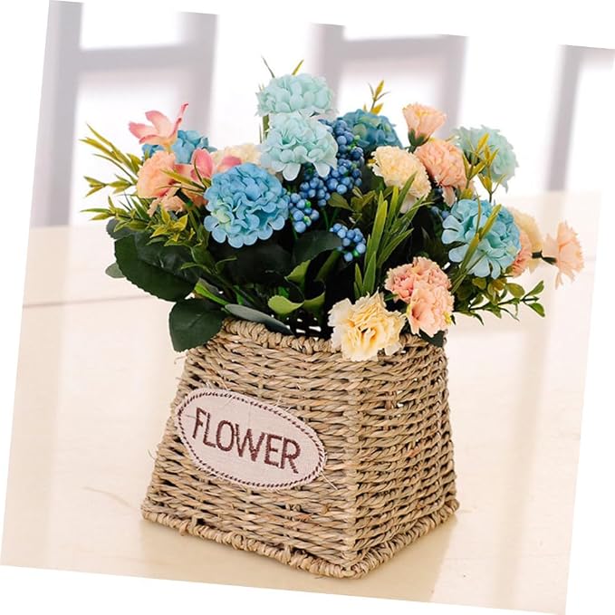 POPETPOP 2pcs Large Storage Baskets for Living Room Decorative Woven Basket Nursery Organizer