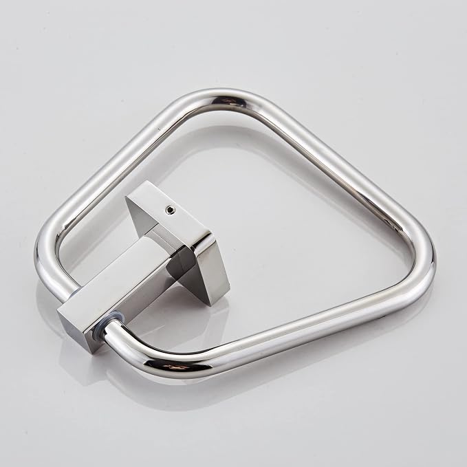 Chrome Towel Ring for Bathroom 2 Pack, Kitchen Bath Towel Holder Hangers Wall Mount Heavy Duty Stainless Steel