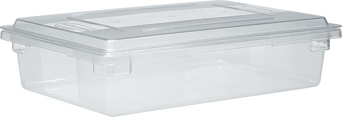 Rubbermaid Commercial Products Polycarbonate Food Storage Box/Tote 8.5 Gallon Clear for Restaurant/Kitchen/Cafeteria