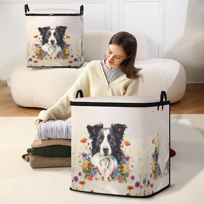 2pcs blanket storage bag for under bed,closet organizers 95L | clothing sweater sheet bedding comforter duvet quilt pillow toy storage bags with lids,dorm room essentials for containers