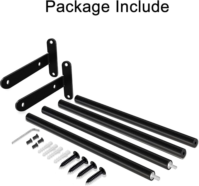 Double Towel Bar, 24 Inch Towel Racks for Bathroom, Stainless Steel Bathroom Towel Holder, Towel Rack Wall Mounted Towel Hanger Towel Rod, Matte Black