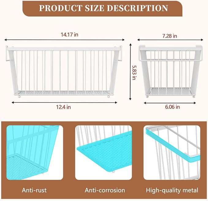 Enhanced Leak-Proof Bottom - Freezer Organizer Bins ，6 Pack Stackable Deep Freezer Organizer Bins for 7 Cu.FT Small Chest Freezer，organization and storage，pantry organizers(4 Pack-white)
