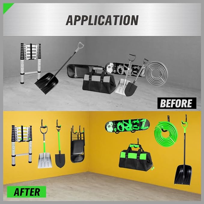 SWANLAKE Heavy Duty Garage Storage Utility Hooks, Utility Hooks for Garage Wall,Color Black (6PCS)