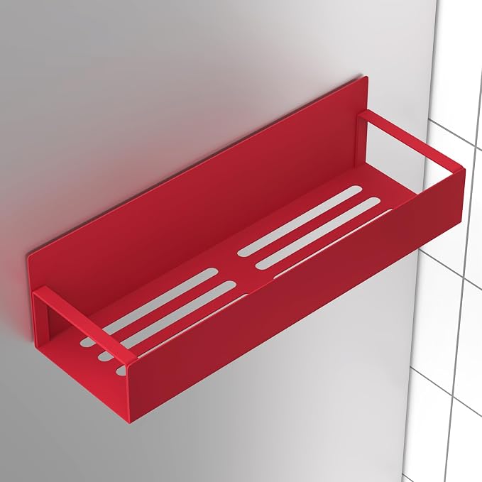 HuggieGems 4 Pack Magnetic Spice Storage Rack Organizer for Refrigerator and Oven, Red Fridge Organizers and Storage