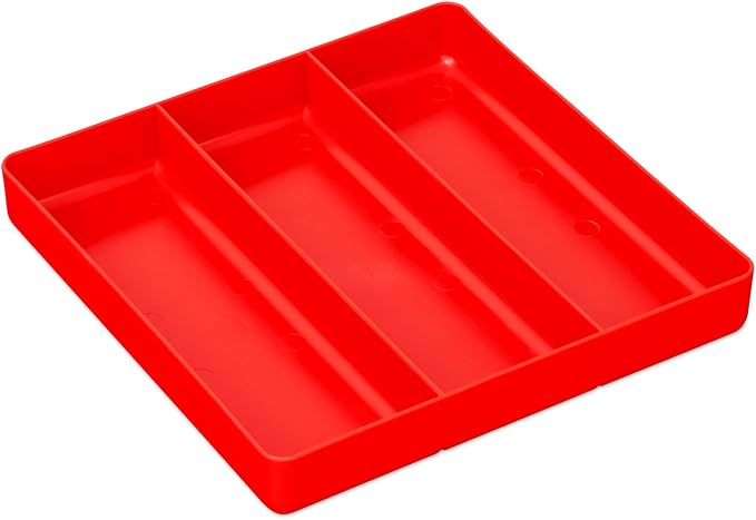 Ernst Manufacturing All Purpose Toolbox and Desk Tray: Stackable Organization Tray with 3 Compartments - Made in the USA