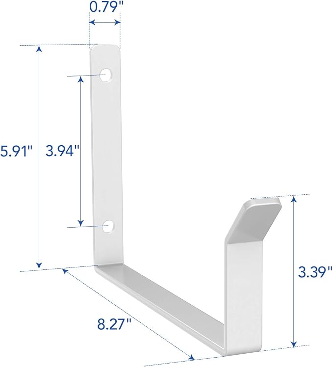 FLEXIMOUNTS 2 Pack Add-On Storage Utility Hooks, White | Accessory for Garage Ceiling Rack, Max Weight Capacity up to 35 lbs