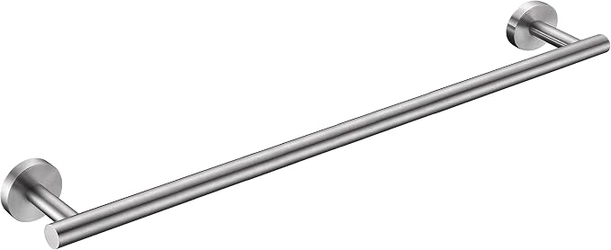 Brushed Nickel Bath Towel Bar Single Bars Towel Rack Rod Classic Wall Mounted SUS304 Stainless Steel Bathroom Towel Holder Toilet Kitchen Towel Shelf Single Layer,27 inches