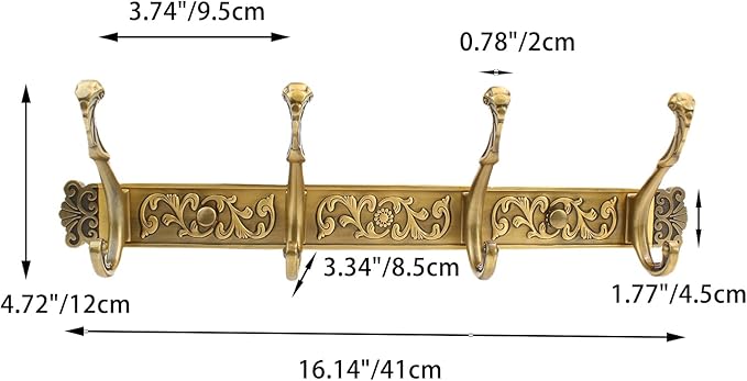 Coat Rack Wall Mount,Vintage Wall Hooks Coat Hooks Antique Towel Racks for Bathroom Entryway Bedroom Bathroom Clothes Heavy Duty,