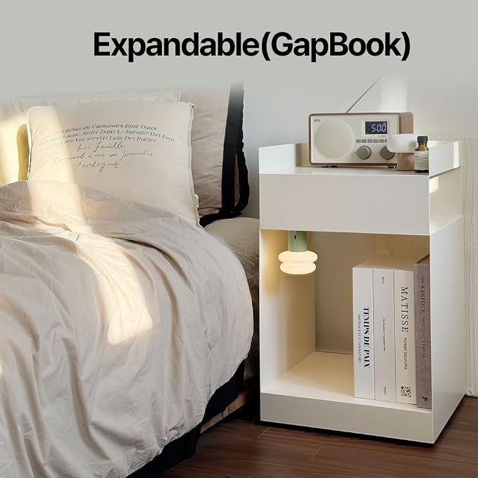 Book Shape Decorative Cable Management Box - Expandable Cable Organizer Box with Magnetic Closure for Home & Office (Modern Matisse, Standard)