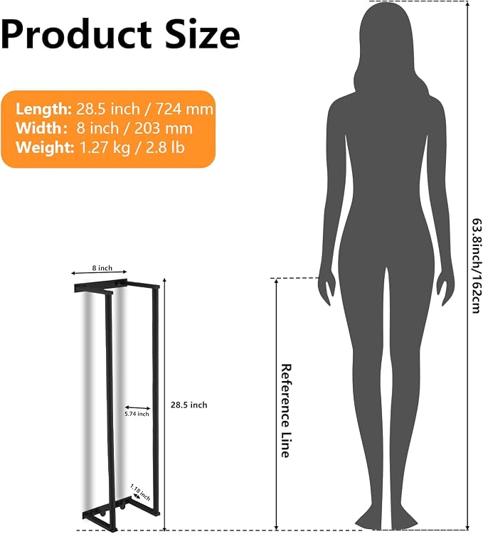 BWE Matte Black Towel Racks for Bathroom 28" Towel Holder for Rolled Towels | Stainless Steel Wall Mounted Towel Storage for Bathroom with 2 Hooks, 6 Large Bath Towels Capacity