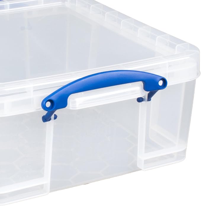 Really Useful Box 17L Plastic Storage Bins, 10 Pack | Containers with Snap Lids and Clip Lock, Clear