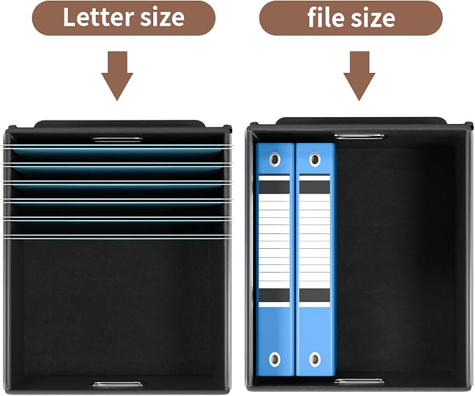 Upgrade Portable File Organizer Box with Lid,Large Linen Hanging Office Document Storage Box with Lid,Collapsible Filing&Storage Box for Office/Decor/Home-14.9x12.7x10.8in,1pk-without folders | File Box with Plastic Slides for Document Storage, Filing ...