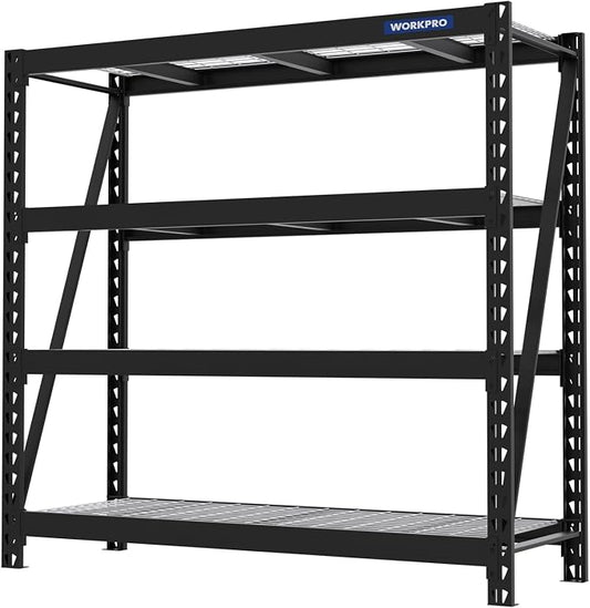 WORKPRO Heavy Duty Metal Garage Shelving, 68" W x 24" D x 65" H, 7200 LBS Load