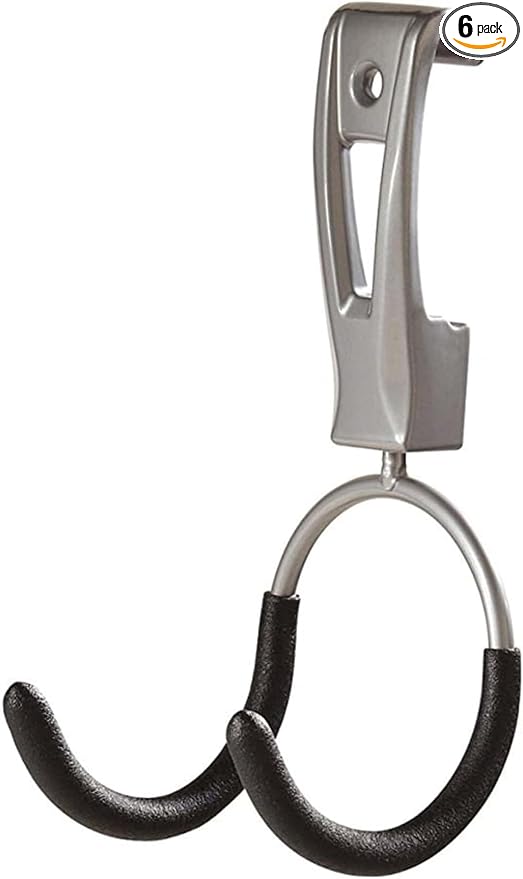 Rubbermaid Fasttrack Compact Hook for Garage Organization, Soft Grip, Ideal for Cords/Ropes/Small Hoses/Camping Chairs (Pack of 6)