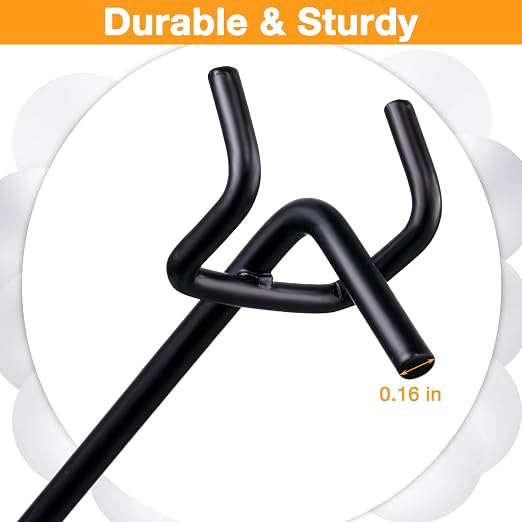 100 Pcs Peg Board Shelving Hooks Stainless Steel Hanging Board Pegs Wall Display Hooks Bulk for 1/8 1/4 Garage Storage Organizer Accessories (8 Inch,Black)