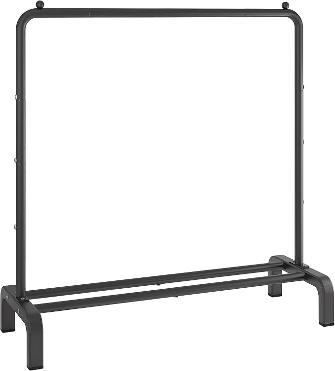 Garment Rack Clothing Clothes Rack for Clothes Organizing Black | Metal 43.3 Inches Garment Rack Clothing Clothes Rack with Bottom Shelf for Hanging Clothes Coats Skirts Shirts Sweaters Black