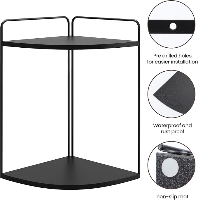 Bathroom Counter Organizer, Vanity & Makeup Countertop Organizer | Corner Bathroom Counter Organizer, Bathroom Sink Organizer, Bathroom Counter Shelf, Countertop Organizer, Corner Desk Shelf