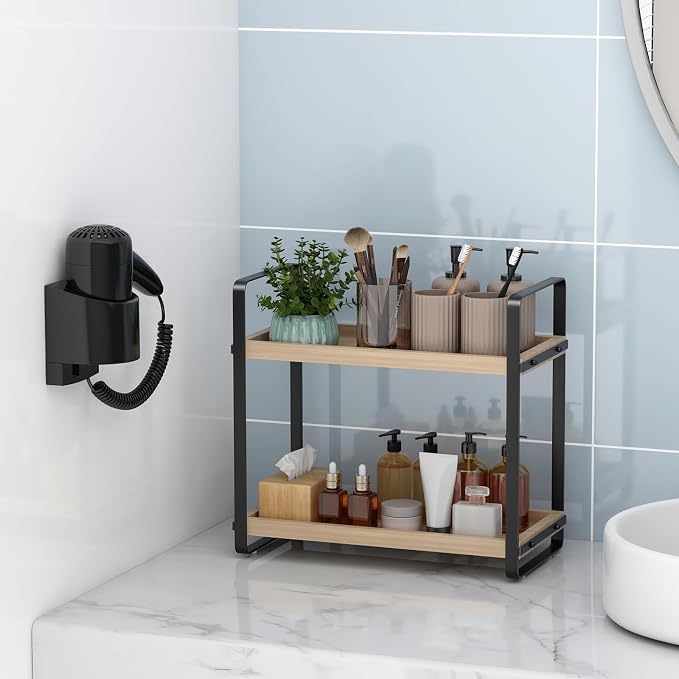 HNRLOY Bathroom Counter Organizer, Bathroom Counter Shelf, Makeup Organizer | Bathroom Countertop Organizer, Bathroom Sink Organizer, Perfume Organizer, Vanity Shelf, Bathroom Organization and Storage