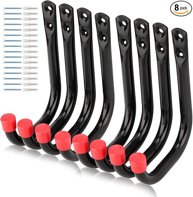 Heavy Duty Steel Garage Storage Utility Hooks, 8 Pack Wall Mount Hanging Storage Utility Hanger