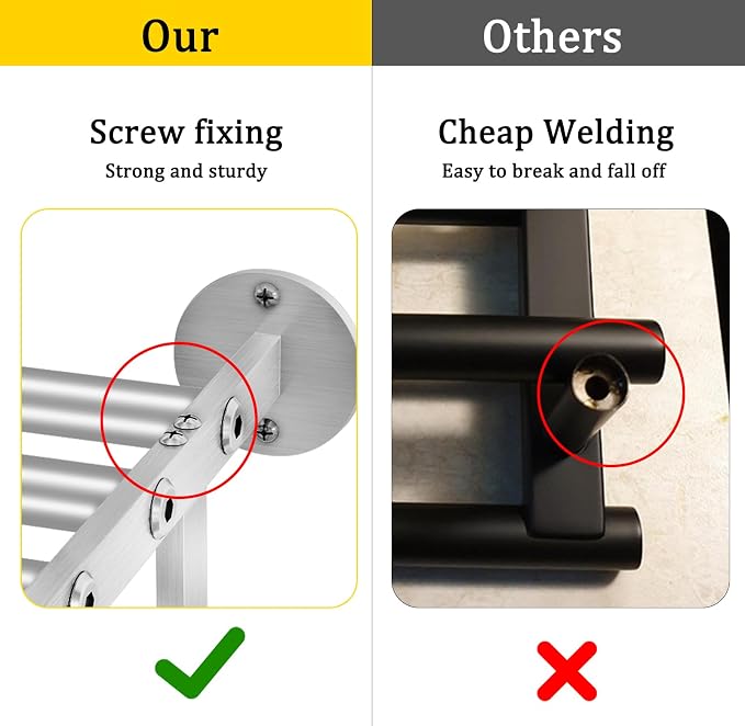 Double Towel Racks for Bathroom, Towel Rack with Shelf, Towel Shelf with Double Towel Bar Brushed Nickel, Wall Mount Towel Holder Stainless Steel, 32 Inch Towel Bar with Shelf