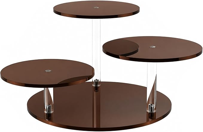 3-Tier Acrylic Display Stand for Botanical Collection Sets, Thickened Showcase Figures Display Holder for Collectibles Dessert Buffet Riser Christmas Tabletop Plant Perfume Watch, Desk Organizer