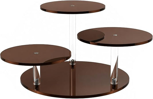 3-Tier Acrylic Display Stand for Botanical Collection Sets, Thickened Showcase Figures Display Holder for Collectibles Dessert Buffet Riser Christmas Tabletop Plant Perfume Watch, Desk Organizer
