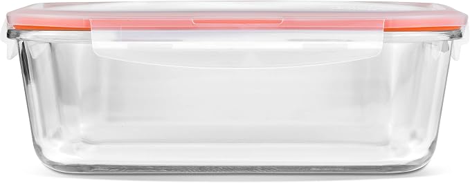 Lock & Lock Ovenglass Airtight Heat Resistant Glass Rectangular Food Storage Container (8.45-Cup)