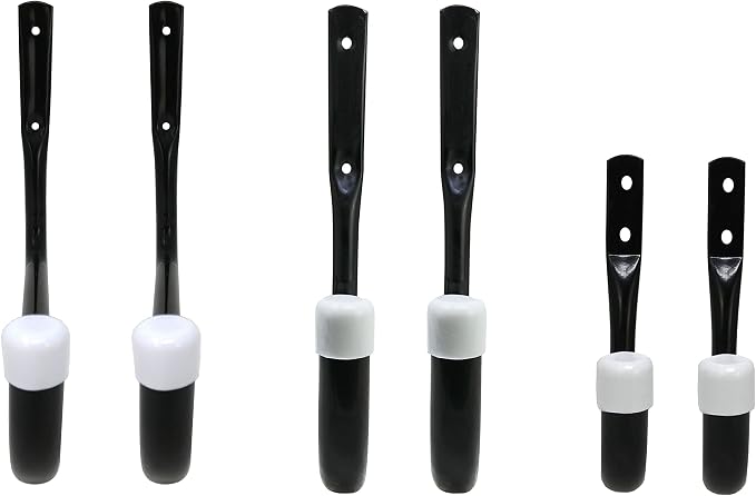 Shepherd Hardware 8088E Heavy Duty Steel Garage Storage/Assorted Utility Hooks, 6 Pack, black, 3.5"/ 5"/ 7.5"