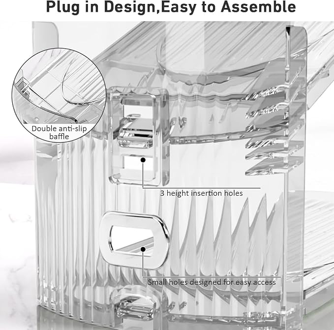 NVGSN 12Pack Clear Shoe Slot Organizer,Shoe Stacker,Storage Space Saver 50% | 3 Levels Adjustable Height 3.7''-7.7''shoe Organizer for Closet,Easy to Assemble shoe Rack Holder,Organizador de Zapatos