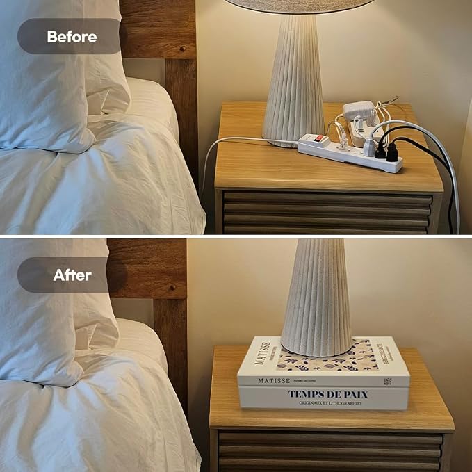 Decorative Cable Management Box - Book Shape Cord Organizer Box with Magnetic Closure for Home & Office (GoghMonet, Slim)