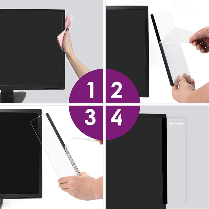 Office Desk Accessories 2pcs Computer Monitor Memo Board Office Supplies | Computer Monitor Memo Board Computer Sticky Note Holder
