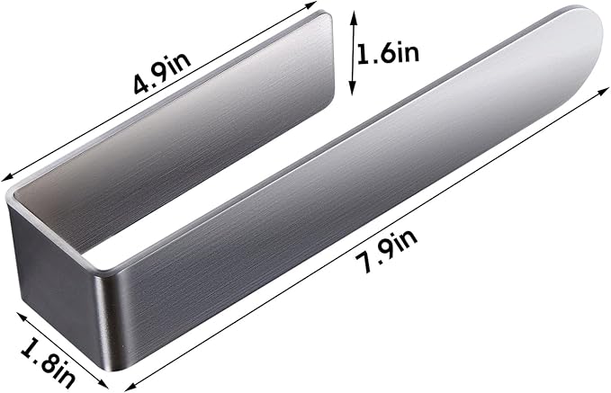 Taozun Hand Towel Holder/Hand Towel Ring - Self Adhesive Bathroom Towel Bar Stick on Wall, SUS 304 Stainless Steel Brushed | Hand Towel Rack, 7.9 Inch, For Bathroom/Kitchen/RV/Renter, Space Saver, Easy to Install, Peel and Stick, No Drilling, Sturdy