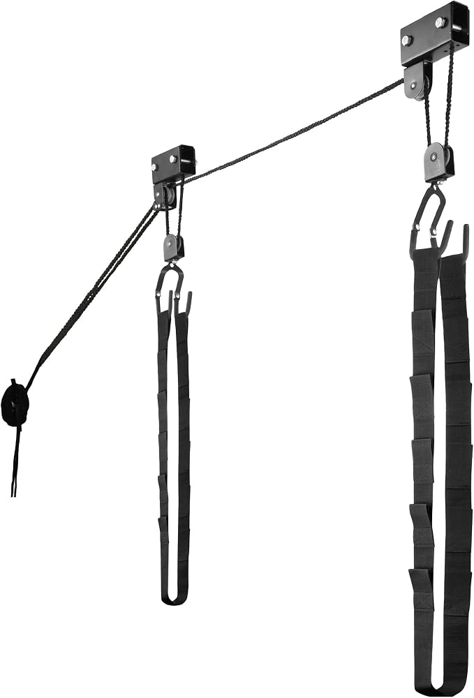 RAD Sportz Kayak Storage Hoist - Overhead Pulley System with 125lb Capacity for Canoes, Bikes, Ladders, and More - for up to 12-Foot Ceilings
