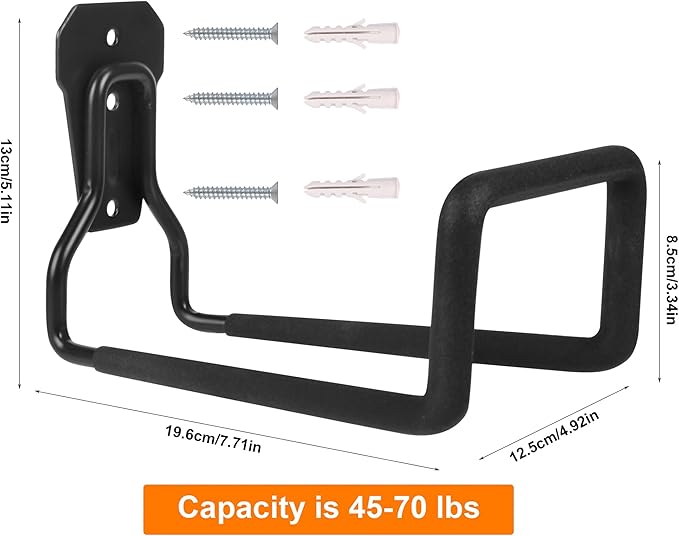 Metal Garden Hose Holder Wall Mounted Water Hose Holder for Outside Yard | Heavy Duty Hose Hanger Sturdy Hose Reel Hose Hooks for Water Hose, Extension Cords
