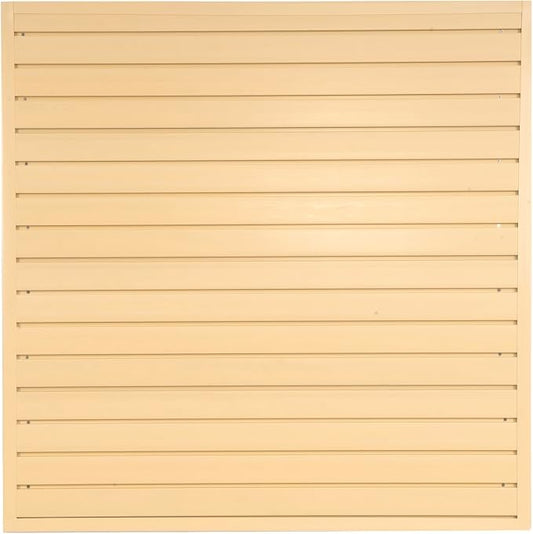 FRAYSCENT Slat Wall Paneling Garage Wall Organizer, Slatwall Panels Garage Tool Organizer Wall Mount Garage Slat Wall Storage Systems, Slat Board PVC Wall Panels Garage Storage (BEIGE, 4ftx4ft)