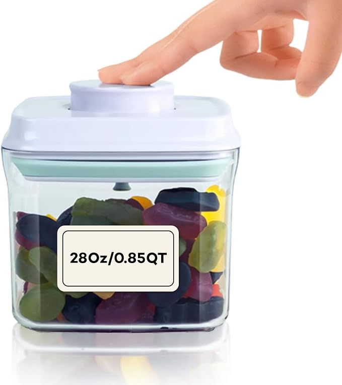 Bop Top Airtight Food Storage Containers | Pop-Top Lid | 3.5 Cups / 28 Oz | kitchen canister set, for flour, sugar, snacks, pasta, baking