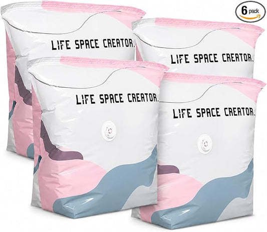 No-Pump Vacuum Storage Bags, 2026 New Space Saver Compression Bags for Clothes, Portable Large Cube Storage Bags for Comforters, Blankets, Bedding and Seasonal Items (31.5 * 39.4in, 4)