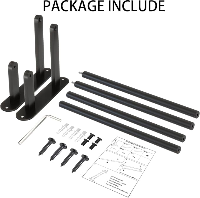 Towel Racks for Bathroom, Double Towel Bar 24Inch, Stainless Steel Bathroom Towel Holder, Double Towel Rod Wall Mounted Towel Hanger, Bathroom Towel Rack(Matte Black)