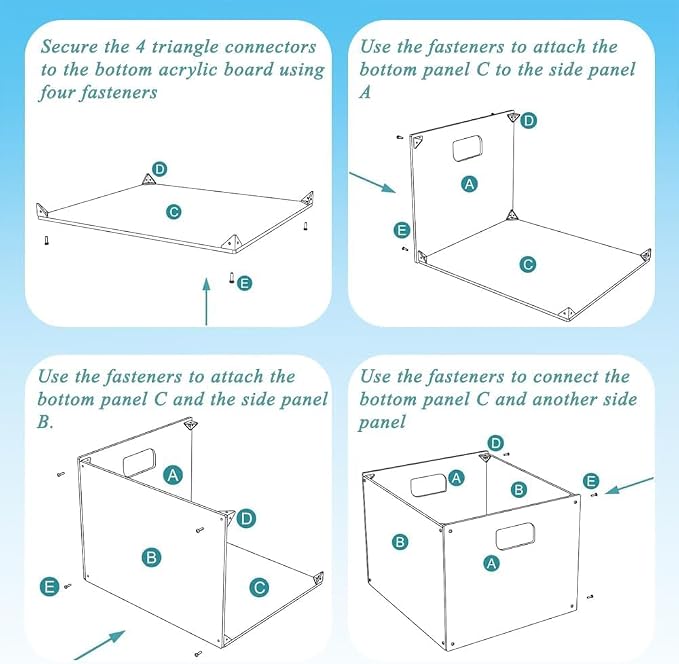 Clear Acrylic File Organizer, with Handles – Easy Assembly Required, Acrylic File Holder for Office, Letter/A4 Documents, Magazines & Binders – Fits Standard 8.5"x11" Paper Perfectly