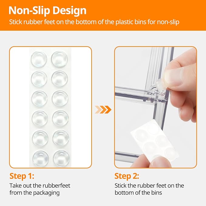 2 Pack Stackable Acrylic Storage Drawers – Clear Plastic Organizer Bins, Easy to Assemble, Suitable for Bathroom, Undersink, Kitchen, Pantry, Makeup, Medicine Organization