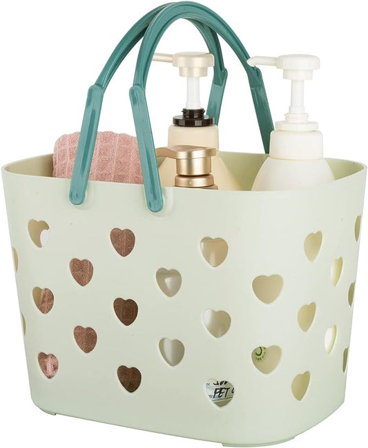 Portable Shower Caddy with handle Plastic Shower Basket Organizer, Green | Bathroom Caddy Storage Tote Cleaning Supply Caddy for College Dorm, Kitchen, Pantry, Garage