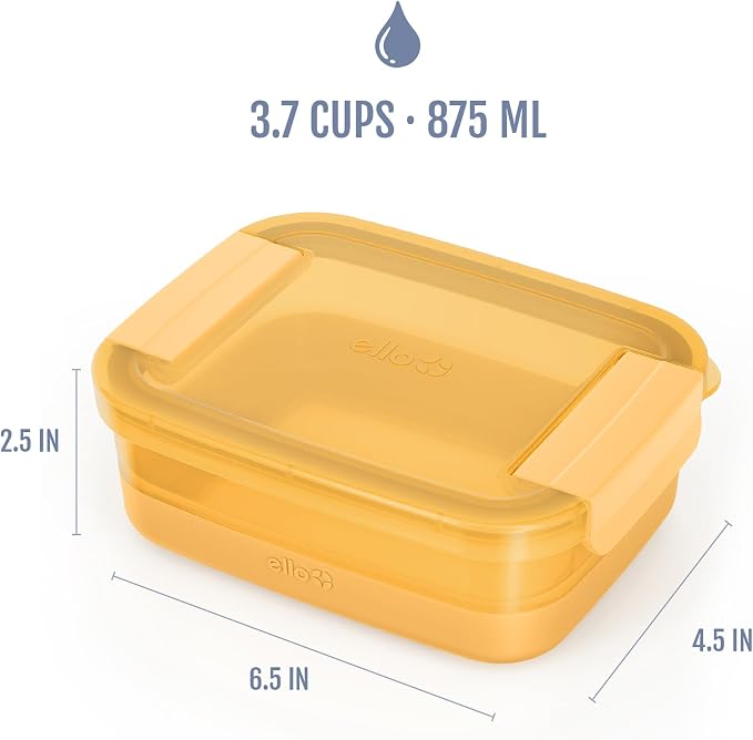 Ello 3.7 Cup Plastic Meal Prep Containers, 10 Pc, 5 Pack, Meadow | Set of 5 leakproof BPA-free plastic meal prep containers. Microwave & dishwasher safe. Ideal for food storage & leftovers