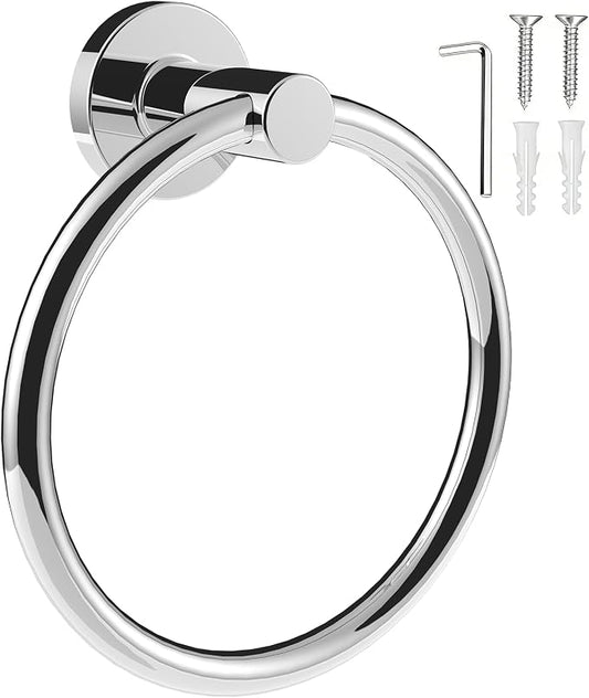 SetSail Towel Holder for Bathroom Wall Stainless Steel Hand Towel Ring Heavy Duty Towel Hanger for Bathroom, ‌Mirror Silver