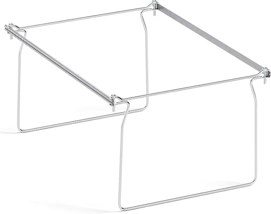 SUNEE Hanging File Folder Frame, Letter Size File Drawer Organizer for Desks, Adjustable File Cabinet Rails 13.5 to 17.5 Inches, Set of 1