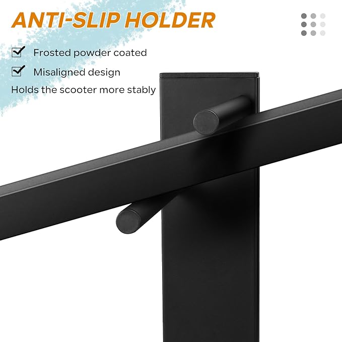 Scooter Wall Mount - Storage Rack for Garage 2pcs Scooter Hanger Holder for Adult/Toddler/Kids/Trick