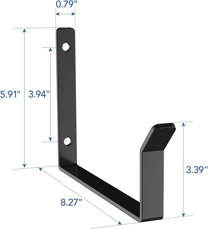 FLEXIMOUNTS 2 Pack Add-On Storage Utility Hooks, Black | Accessory for Garage Ceiling Rack, Max Weight Capacity up to 35 lbs