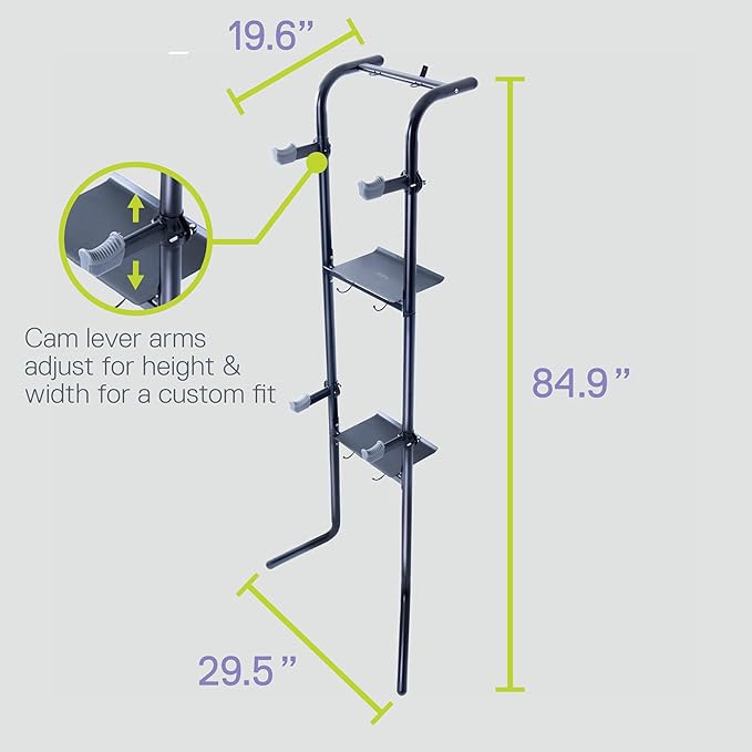 Delta Cycle DeltaGravity Connect 2 Bike Storage Rack - Gravity Fully Adjustable Bike Storage Garage For Road, MTB, and Hybrid Bicycles - Vertical Bike Rack Holds Up To 200 lbs
