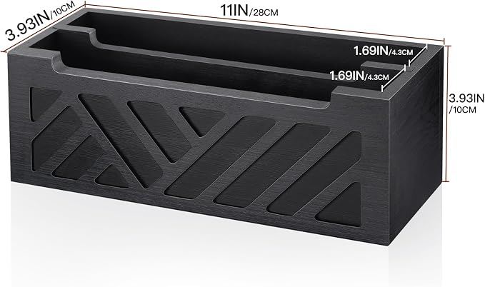 MINCORD Mail Organizer Countertop | Farmhouse Mail Holder with 2 Slots | Wood Mail Sorter Basket for Wall Table Desk | Envelope Bill Holder for Home Office Decor