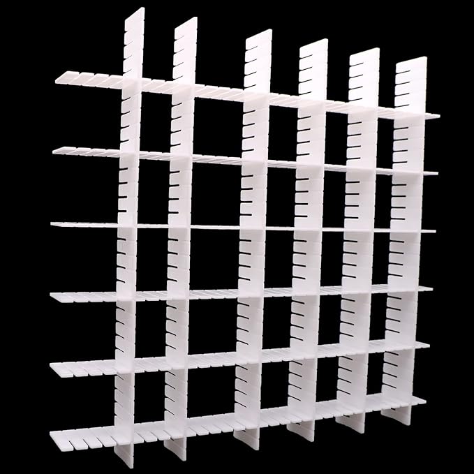30Pcs Adjustable Drawer Organizer, White Plastic DIY Grid Drawer Dividers, 15.75x1.97x0.1in, for Socks, Underwear, Makeup, Cosmetic, Clothes